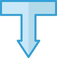 T junction Vector Icon Design Illustration