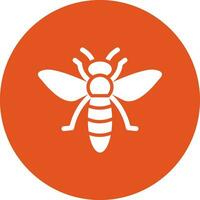 Ilustración de diseño de icono de vector de abeja