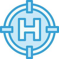 Helipad Vector Icon Design Illustration