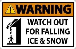 Warning Sign Watch Out For Falling Ice And Snow vector