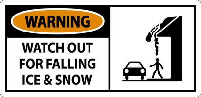 Warning Sign Watch Out For Falling Ice And Snow vector