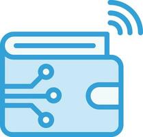 Digital Wallet Vector Icon Design Illustration
