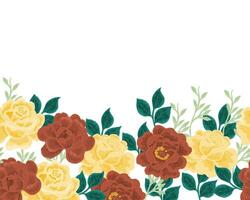 Hand Drawn Vintage Rose Seamless Background vector