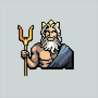 Pixel art illustration Hades. Pixelated Greek Hades. Greek Mythology Hades pixelated for the pixel art game and icon for website and video game. old school retro. vector