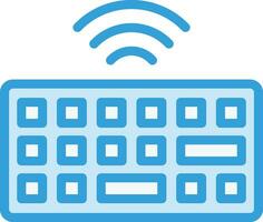 Wireless Keyboard Vector Icon Design Illustration