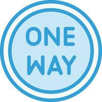 One way Vector Icon Design Illustration