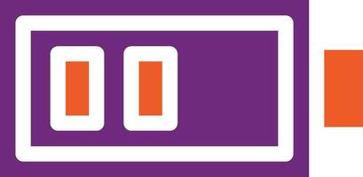 Half Battery Vector Icon Design Illustration