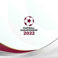 Football Background World Cup 2022 Vector. Football background for banner, soccer championship vector