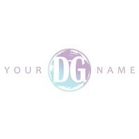 DG Initial Logo Watercolor Vector Design