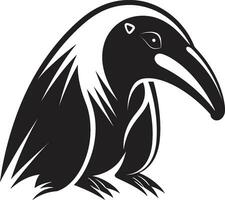 Black Vector Anteater Logo An Iconic Emblem Majestic Black Anteater Icon Vector Logo Brilliance