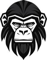 Noble Primate Icon Baboon Regal Emblem vector