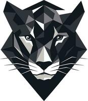 The Feral Stalker Black Vector Leopard Icon Elegant Ferocity Black Leopard Emblem