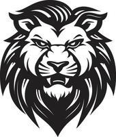 Regal Prowess Black Vector Lion Logo Design   The Emblem of Authority Stalking Excellence Black Lion Icon   The Pursuit of Mastery