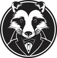 Fearless Leader Icon Badger Kingdom Emblem vector