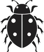 Monochromatic Masterpiece in Shadows Ladybug Insignia Abstract Marvel Elegant Ladybug Symbol vector