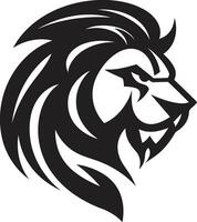 Graceful Dominance Lion Logo in Vector Hunt in Style Black Vector Lion Emblem