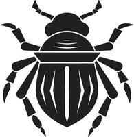 negro escarabajo Saco de brazos insecto realeza logo vector