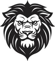 Untamed Beauty The Pouncing Grace of Lion Icon Regal Ruler The Fierce Dominance of Black Lion Logo vector