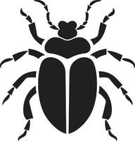 Graceful Beetle Badge Beetle Crest Design vector