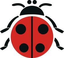 Majestic Delight The Sleek Ladybug Insignia in Shadows Eyes of Simplicity The Monochrome Ladybug Symbol vector