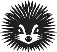 Contemporary Porcupine Icon Porcupine Spike Monogram vector