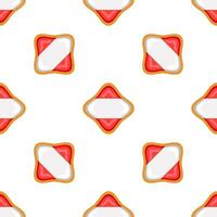 Pattern cookie with flag country Latvia in tasty biscuit vector