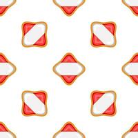 Pattern cookie with flag country Latvia in tasty biscuit vector