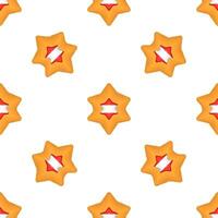 Pattern cookie with flag country Latvia in tasty biscuit vector