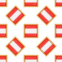 Pattern cookie with flag country Latvia in tasty biscuit vector