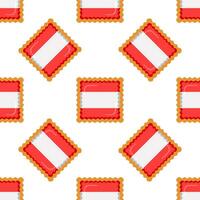 Pattern cookie with flag country Latvia in tasty biscuit vector