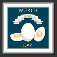 Beautiful illustration on theme of celebrating annual holiday World Egg Day vector