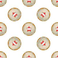 Pattern cookie with flag country Latvia in tasty biscuit vector