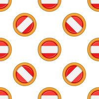 Pattern cookie with flag country Latvia in tasty biscuit vector