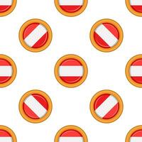 Pattern cookie with flag country Latvia in tasty biscuit vector