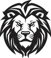Graceful Power Black Lion Icon Design   The Power of Grace Hunt in Style Black Lion Emblem   The Stylish Hunt vector