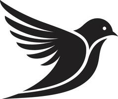 Sparrows Song Ebon Excellence Elegant Black Emblem Subtle Aerial Charm vector