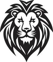 The Prowling King Black Lion Emblem Wildcat Artistry Lion Icon in Vector