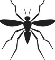 Clean Mosquito Insect Badge Contemporary Mosquito Silhouette Symbol vector