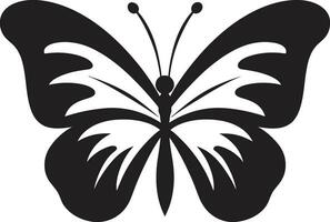 Mystique Takes Wing Black Butterfly Design Elegant Flight in Noir Butterfly Symbol vector