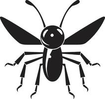 Bold Mosquito Badge Concept Graceful Mosquito Symbolic Illustration vector