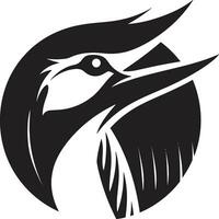 negro pájaro carpintero logo un símbolo de excelencia y calidad negro pájaro carpintero vector logo un diseño ese será estar fuera desde el multitud