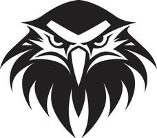 Black Vector Predator Hawk Logo A Symbol of Strength and Dominance Predator Hawk A Black Vector Logo for the Alpha