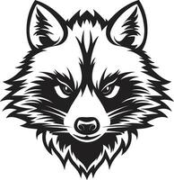 Black Raccoon Vector Badge Premium Masked Bandit Symbolic Insignia