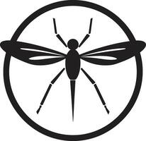 geométrico mosquito Insignia negrita mosquito vector marca