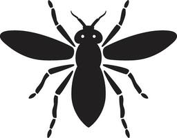 Iconic Aphid Symbol Black Vector Logo Excellence Bold Black Aphid Icon A Vector Masterpiece