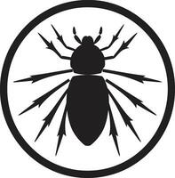 Artistic Precision Black Aphid Symbol in Vector Format Black Vector Aphid Logo Timeless Elegance on Display