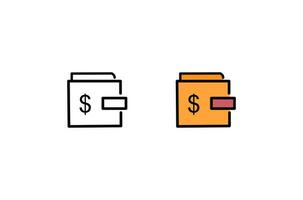 Wallet icon set. wallet vector icon