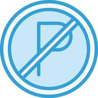 No parking Vector Icon Design Illustration