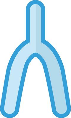 Wishbone Vector Icon Design Illustration
