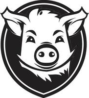 caprichoso cerdito logo juguetón cerdo obra de arte vector